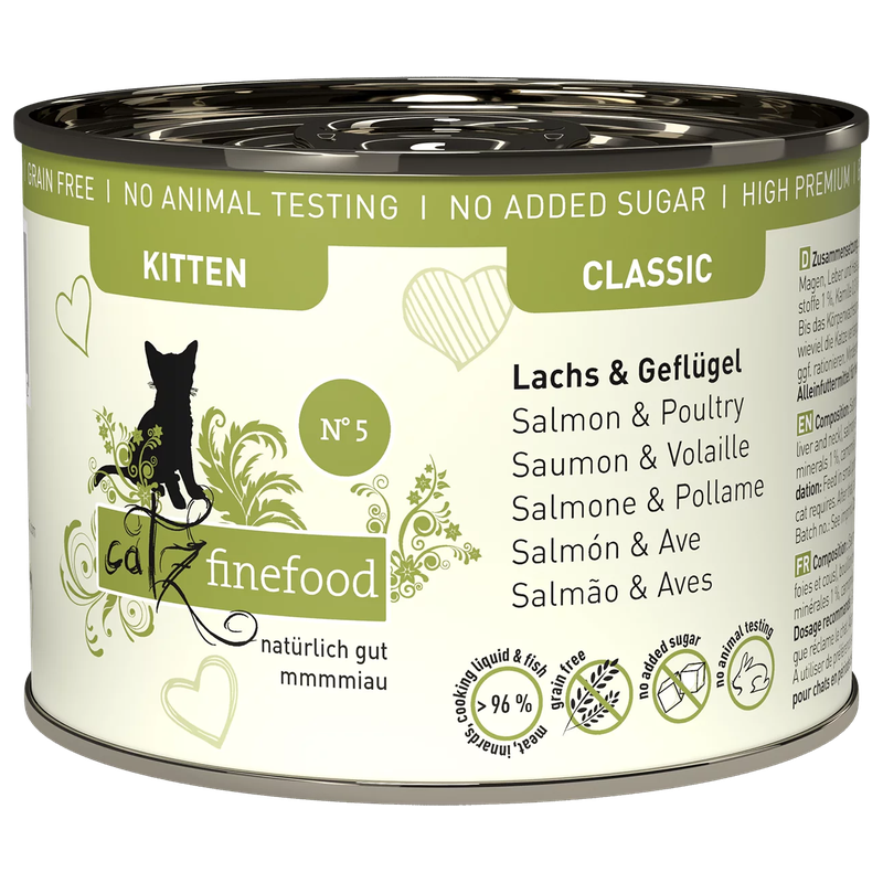 catz finefood Kitten No. 5 Lachs & Geflügel 200 g