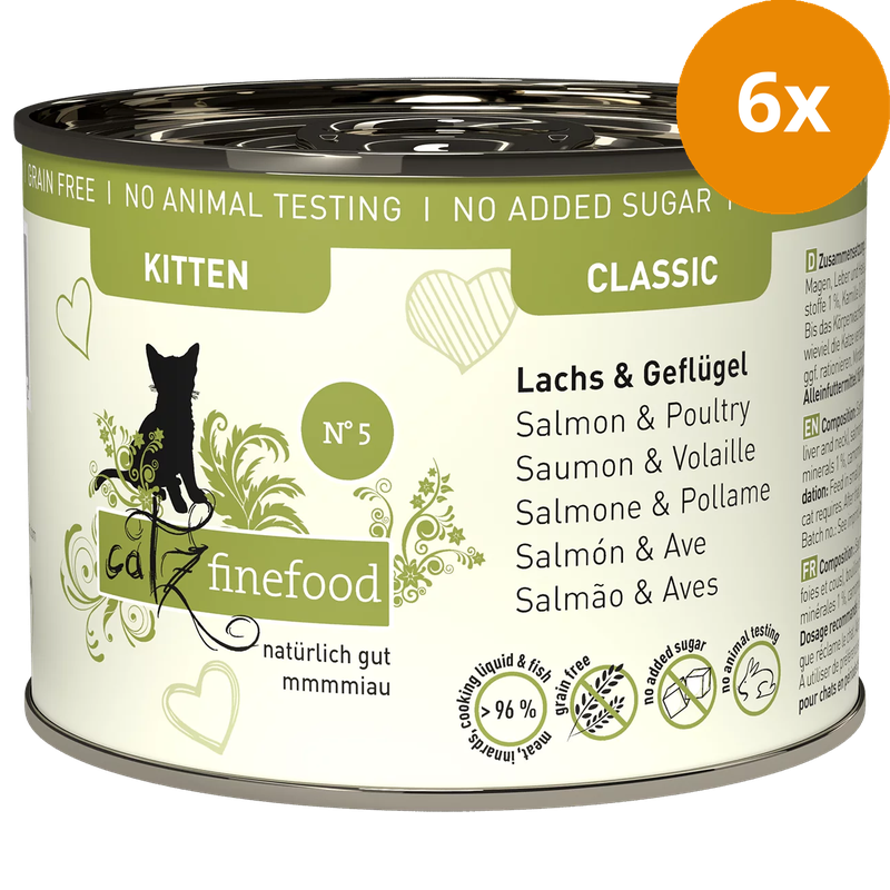 catz finefood Kitten No. 5 Lachs & Geflügel 200 g