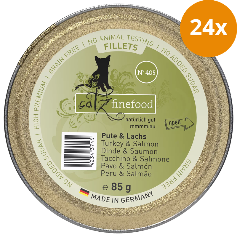 catz finefood Fillets No. 405 - Pute, Huhn & Lachs in Jelly 85 g