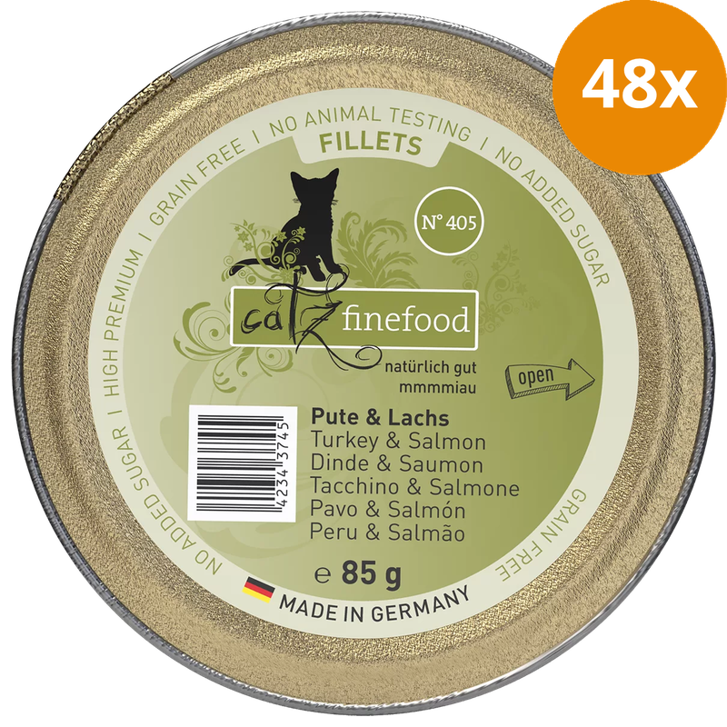 catz finefood Fillets No. 405 - Pute, Huhn & Lachs in Jelly 85 g