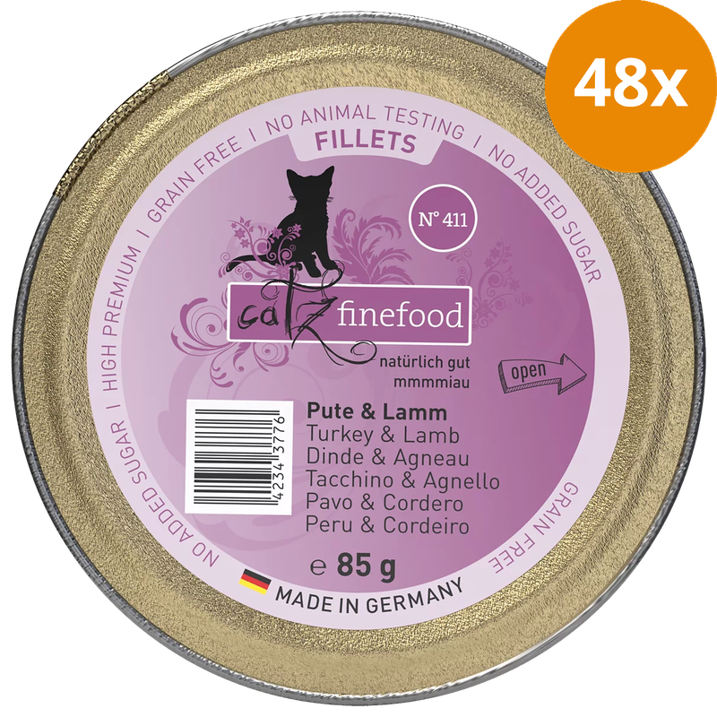 catz finefood Schale Fillets No. 411 Pute & Lamm 85 g