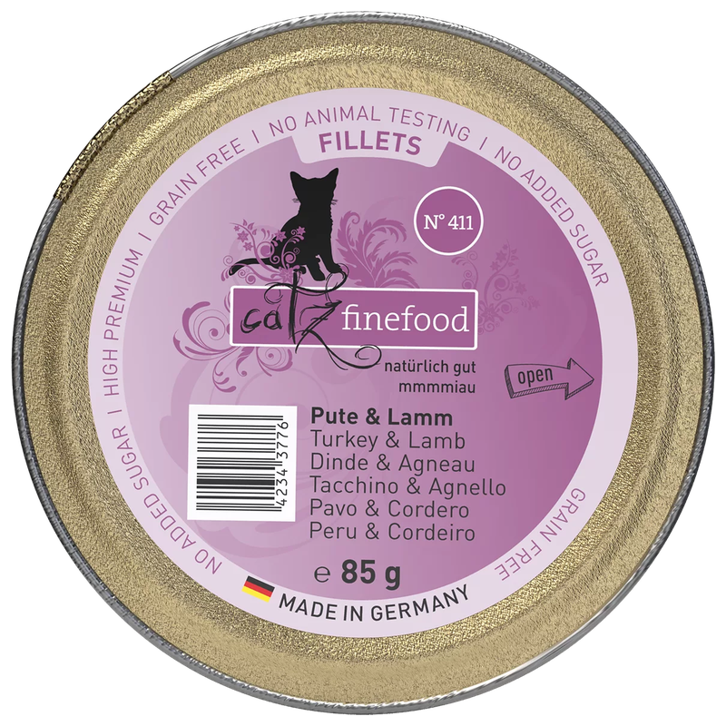 catz finefood Schale Fillets No. 411 Pute & Lamm 85 g