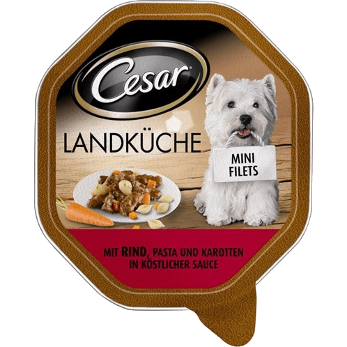 Cesar Landküche Rind, Pasta & Karotten 150 g