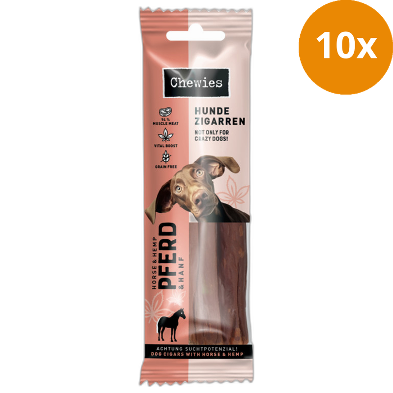 Chewies Hundezigarren Pferd + Hanf 75 g
