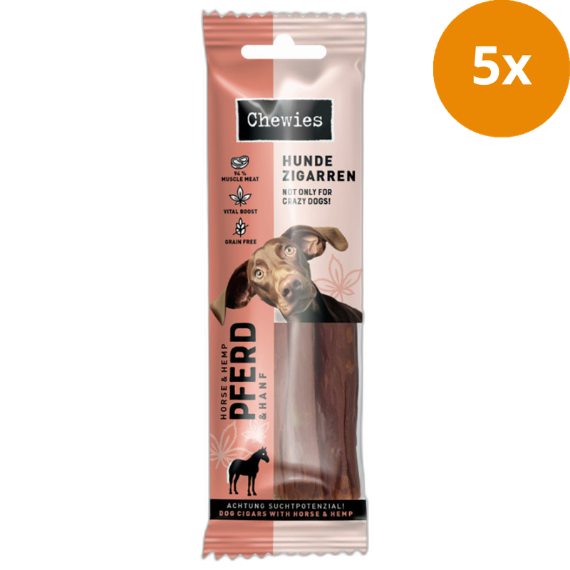 Chewies Hundezigarren Pferd + Hanf 75 g
