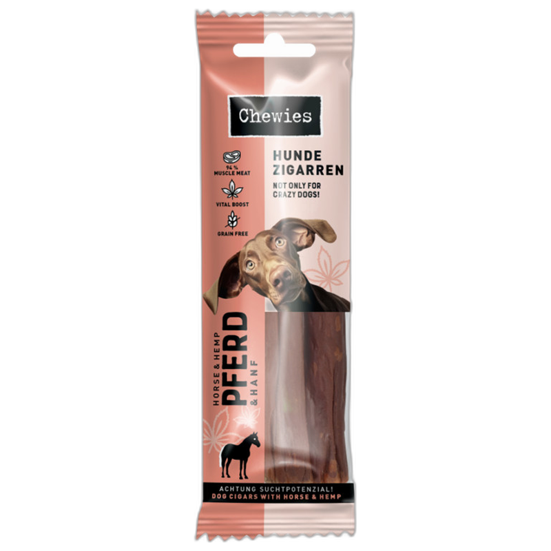 Chewies Hundezigarren Pferd + Hanf 75 g