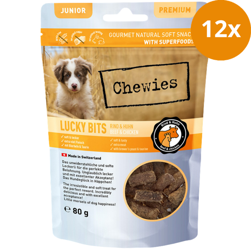 Chewies LUCKY BITS Rind & Huhn Junior 80 g