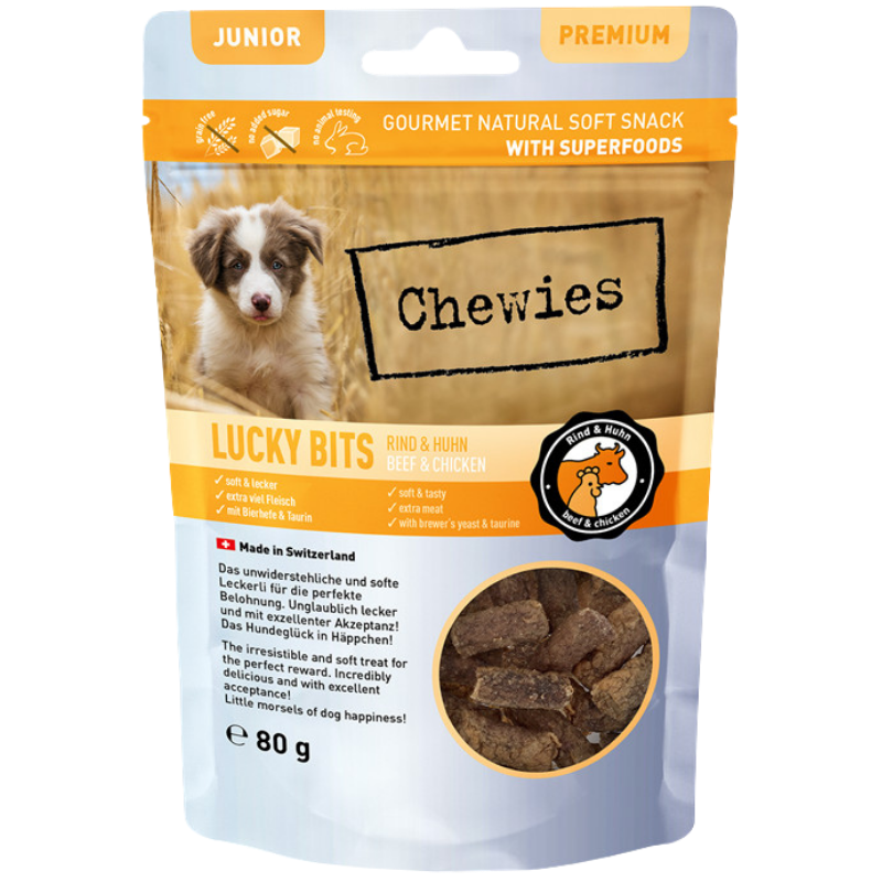 Chewies LUCKY BITS Rind & Huhn Junior 80 g