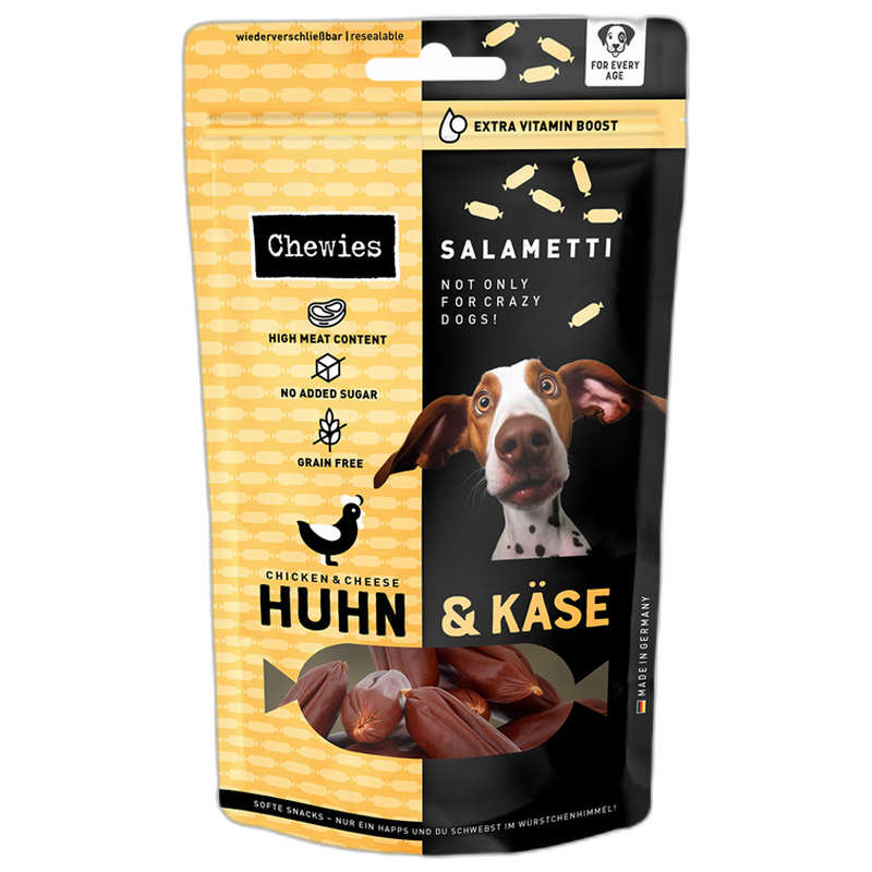 Chewies SALAMETTI Huhn mit Käse 60 g