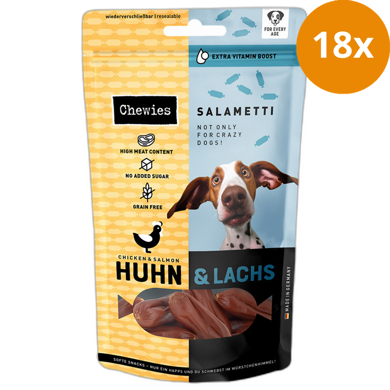 Chewies SALAMETTI Huhn mit Lachs 60 g