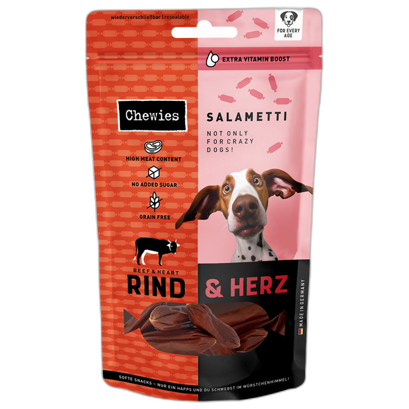 Chewies SALAMETTI Rind mit Herz 200 g