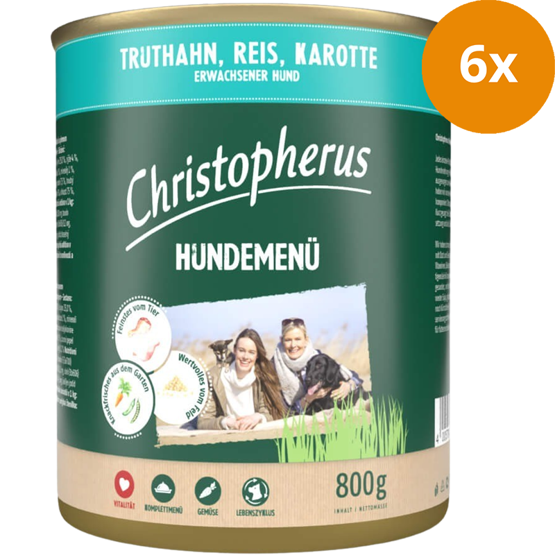 Christopherus Menü Adult Truthahn & Reis 800 g
