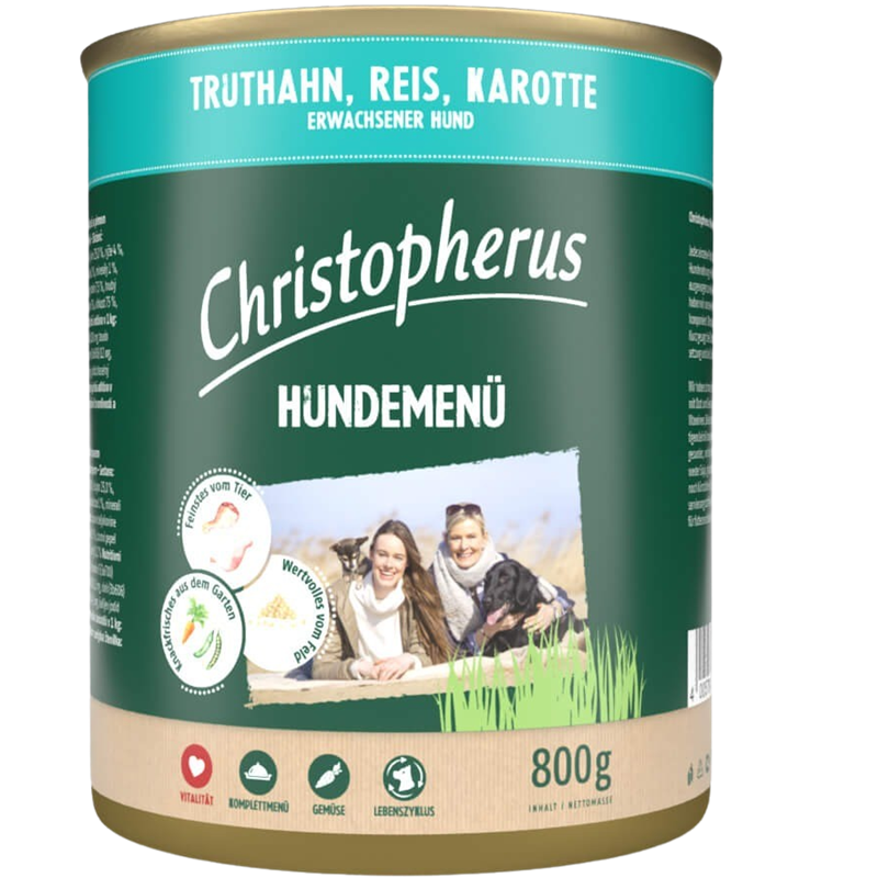 Christopherus Menü Adult Truthahn & Reis 800 g