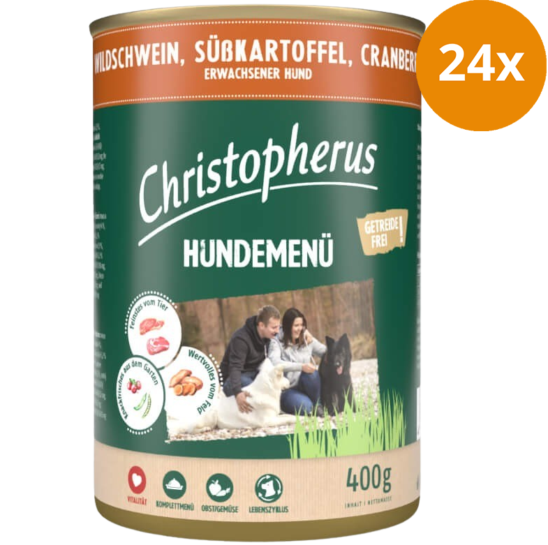 Christopherus Menü Adult Wildschwein 400 g