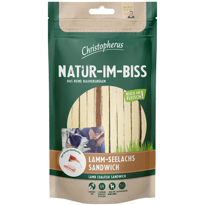 Christopherus Natur-Im-Biss Lamm-Seelachs-Sandwich 70 g günstig kaufen Christopherus Natur-Im-Biss Lamm-Seelachs-Sandwich 70 g günstig kaufen