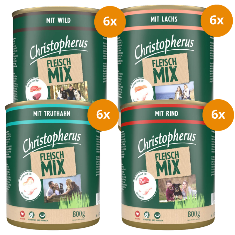 Christopherus Probierpaket 800 g – Fleischmix (4 Sorten)