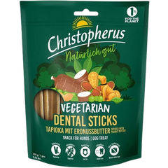 Christopherus Snack Vegetarian Dental Stick Erdnussbutter 250 g