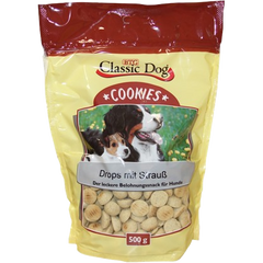 BTG Classic Dog Snack Cookies Drops mit Strauß 500 g