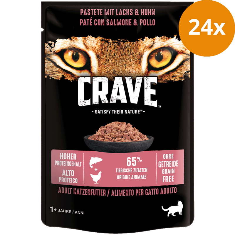 Crave Pastete Lachs & Huhn 85 g
