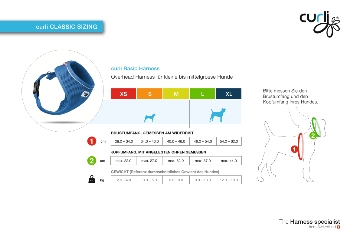 [Räumungsverkauf] curli Basic Geschirr Air-Mesh