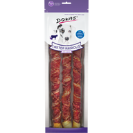 DOKAS 1 Meter Kaurolle mit Ente (Rinderhaut) 315 g | Hundesnack