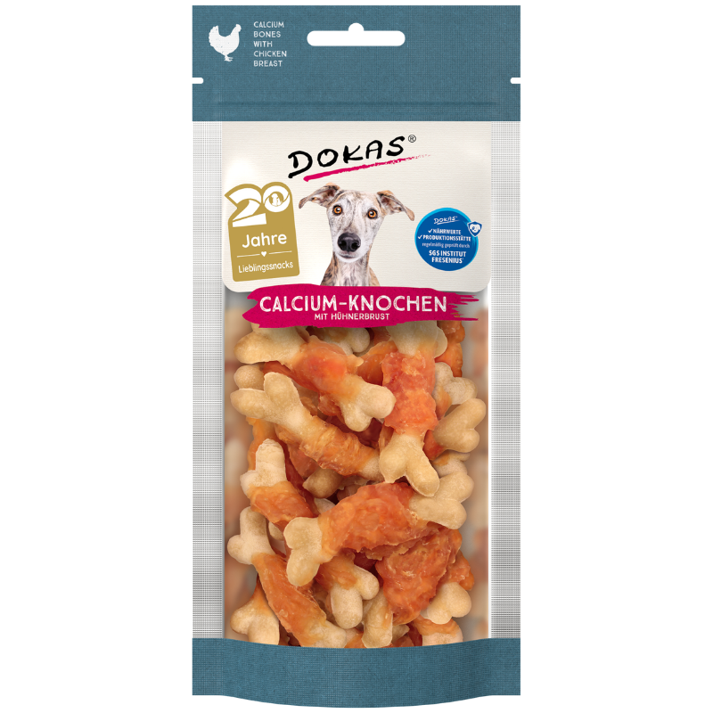 Dokas Dog Calcium-Knochen mit Hühnerbrust 75g