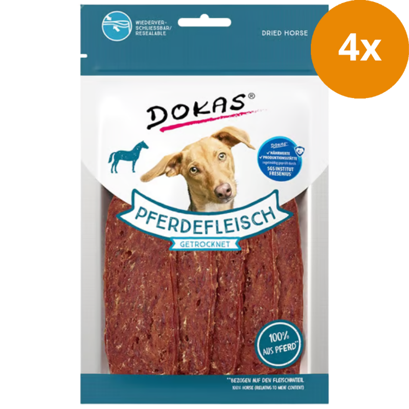DOKAS Dog Pferdefleisch getrocknet 60 g  | Hundesnack
