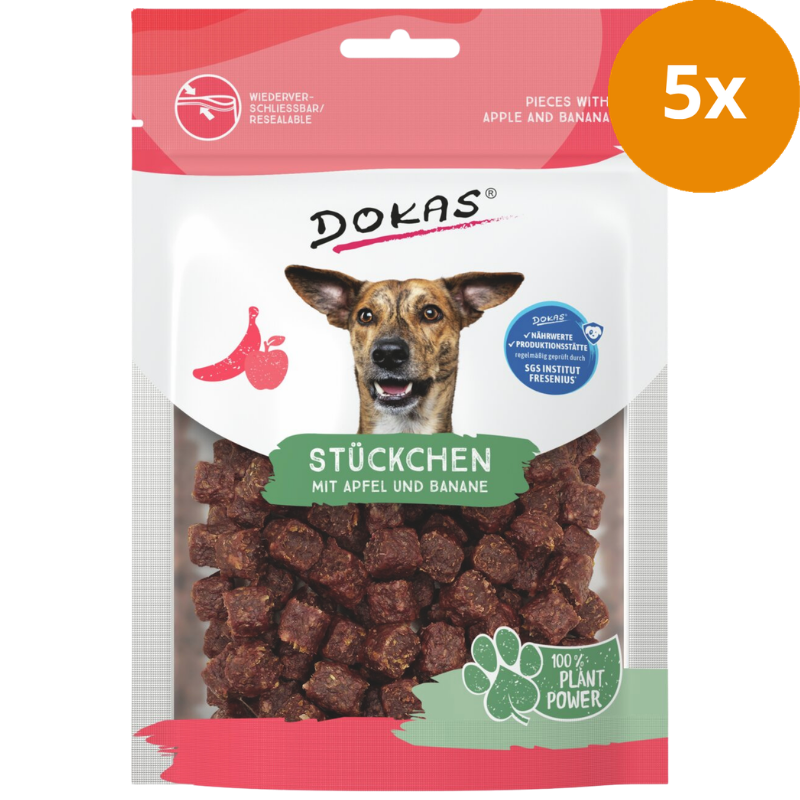 Dokas Dog Stückchen mit Apfel & Banane 105 g