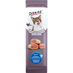 DOKAS Hühnchen-Rolle mit Thunfisch 10 g | Katzensnack