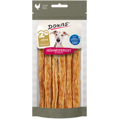 DOKAS Hühnerbrust in Streifen 50 g | Hundesnack