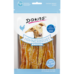 DOKAS Hühnerbrust in Streifen 70 g | Hundesnack