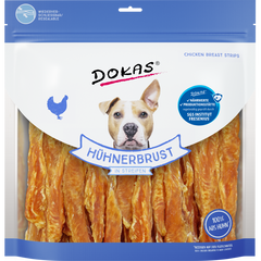 DOKAS Hühnerbrust in Streifen 900 g | Hundesnack