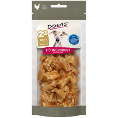 DOKAS Hühnerbrust in Stücken 50 g | Hundesnack