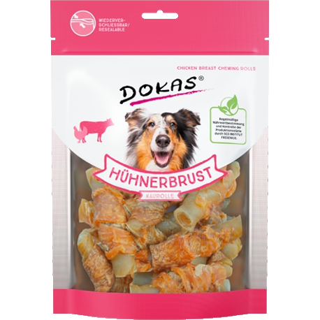 DOKAS Hühnerbrust Kaurolle 250 g | Hundesnack