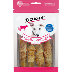DOKAS Hühnerbrust Kaurolle 90 g | Hundesnack