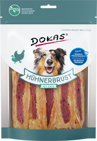 DOKAS Hühnerbrust mit Ente 220 g | Hundesnack