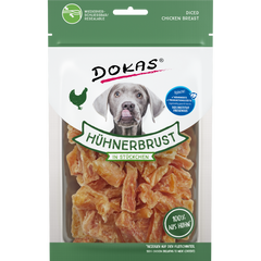 DOKAS Hühnerbrustfilet in Stückchen 70 g | Hundesnack