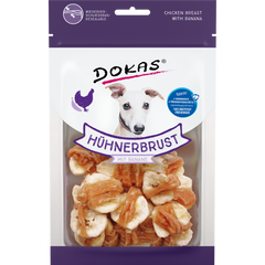 DOKAS Hühnerbrustfilet mit Banane 70 g | Hundesnack