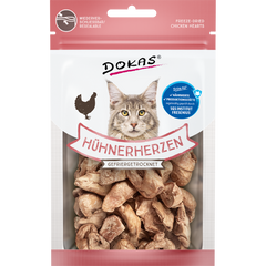DOKAS Hühnerherzen gefriergetrocknet 15 g | Katzensnack