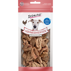DOKAS Hühnerherzen gefriergetrocknet 22 g | Hundesnack