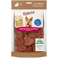 DOKAS Kaninchen Rippen getrocknet 100 g | Hundesnack