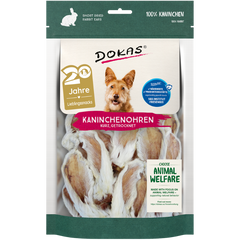 DOKAS Kaninchenohren 100 g | Hundesnack