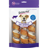 DOKAS Kau-Spirale mit Hühnerbrustfilet 110 g | Hundesnack