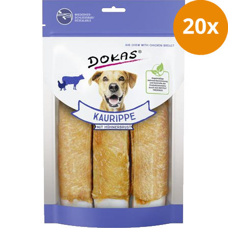 DOKAS Kaurippe mit Hühnerbrustfilet 210 g | Hundesnack