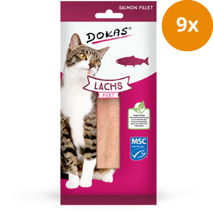 DOKAS Lachs Filet 22 g | Katzensnack