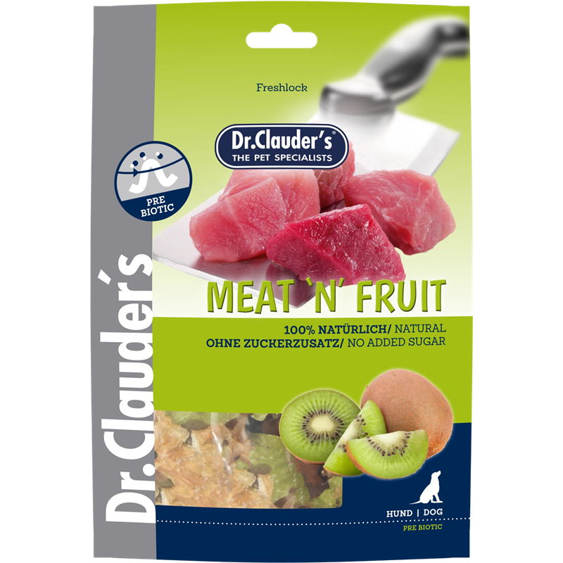 Dr.Clauder's Dog Snack Meat & Fruit Kiwi & Hühnchen 80 g