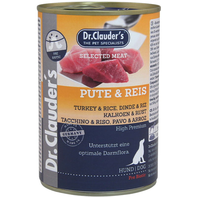 Dr.Clauder's Selected Meat Pute & Reis 400 g