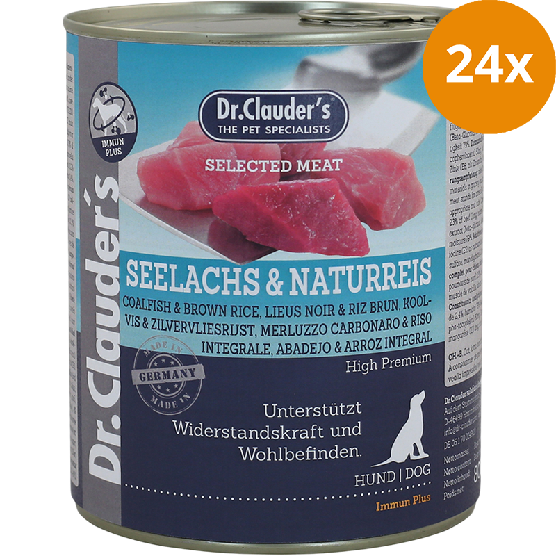 Dr.Clauder's Selected Meat Seelachs & Naturreis 800 g