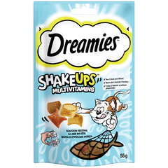 Dreamies Cat Snack ShakeUps Multivitamin Seafood 55 g