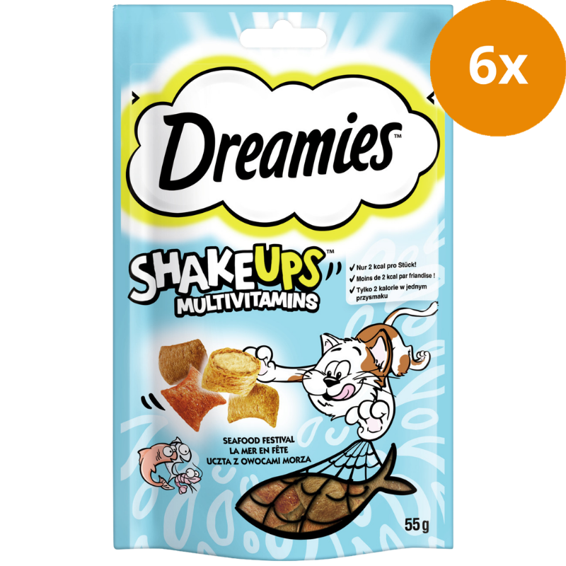 Dreamies Cat Snack ShakeUps Multivitamin Seafood 55 g